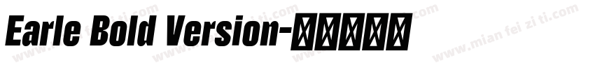 Earle Bold Version字体转换